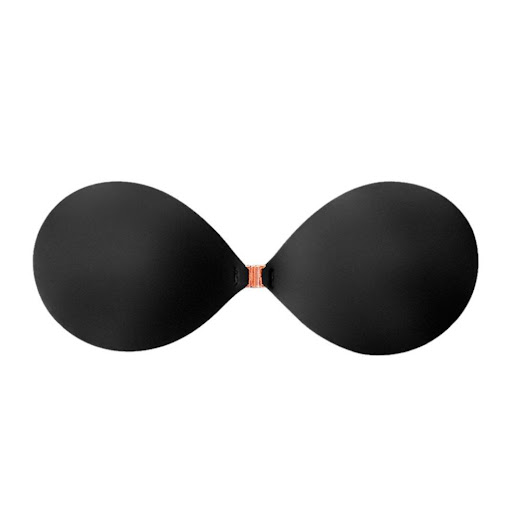 Brasier invisible adhesivo en tela con realce / Soft bra / ISA-08/ Talla C/ Color Negro Bella confidence Caja  x 1 