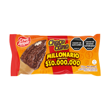 Helado Crem Helado Choco Cono Millonario Crack x 110 gr   