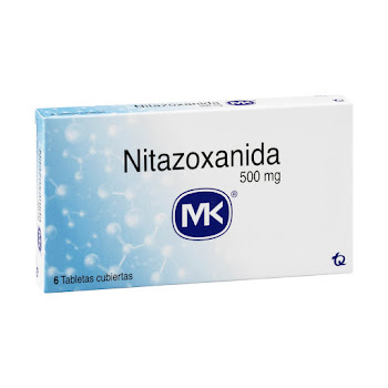 Nitazoxanida MK 500 mg Caja x 6 Tabletas  