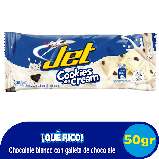 Chocolatina Jet Cookiesand Cream x 50 gr