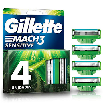 Repuestos para cuchilla de Afeitar Gillette Mach 3 Sensitive Caja x 4 und  