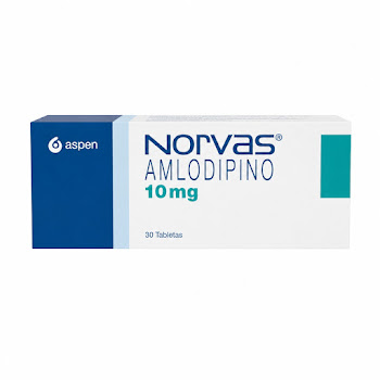 Norvas Amlodipino 10 mg Aspen Caja x 30 Tabletas  