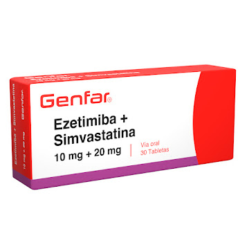 Ezetimiba + Simvastatina 10mg/20mg Genfar Caja x 30 Tabletas  