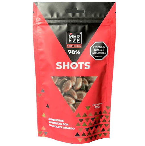 MEREZE Almendras cubiertas con chocolate al 70% bolsa x 100grs  MEREZE Bolsa x 100g x 1 Deliciosas almendras naturales y tostadas cubiertas con el mejor chocolate con 70% de cacao