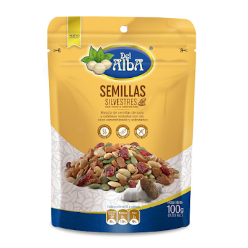 Pasabocas Del Alba Semillas Silvestres Con Coco Y Arándanos Paquete x 100 gr  