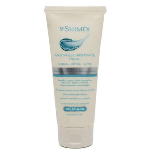 Mascarilla Hidrante Facial Shimex x 100 ml SHIMEX 100 ML x 1 La Mascarilla Hidratante Facial de Shimex es una fórmula en gel que ofrece emoliencia, elasticidad, suavidad y luminosidad al instante. Ha sido creada como una solución integral para combatir la deshi