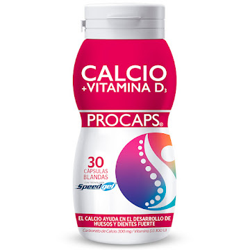 **Calcio + Vitamina D Procaps Frasco x30 Capsulas Blandas  