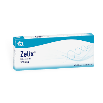 Zelix Nitazoxanida 500 mg Tecnoquimicas Caja x 6 Tabletas  