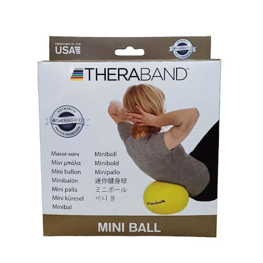 Balón Fisioterapia Miniball 9 De 23 Centímetros Theraband UN x 1 Balón compacto ideal para ejercicios de fortalecimiento del core, espalda y zona abdominal. Su tamaño de 23?cm lo hace perfecto para rutinas de estabilización, movilidad y rehabilitación, tanto en cas