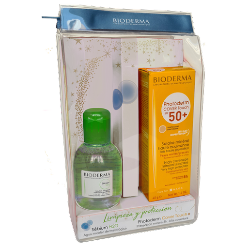 Kit Protector Solar Photoderm Cover Touch Claro x 40 gr + Sébium H2o x 100 ml