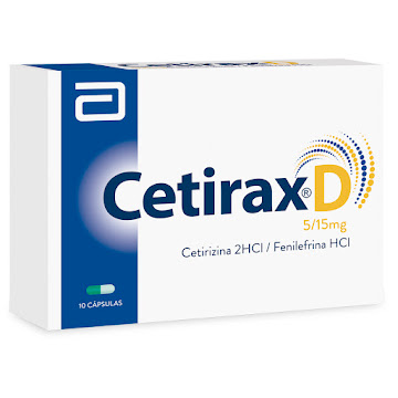Cetirax D Cetirizina 2HCI + Fenilefrina HCI 5/15mg Abbott Caja X10 Cápsulas  
