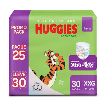Pañales Pants Huggies Active Sec Etapa 5/XXG x 30 und  