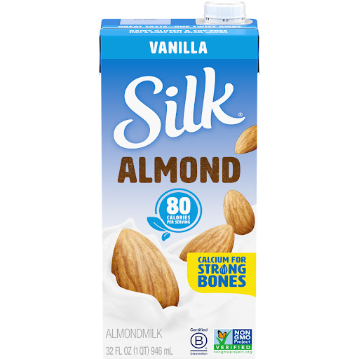 Leche De Almendra Silk Vanilla 80 Calorías x 946 ml