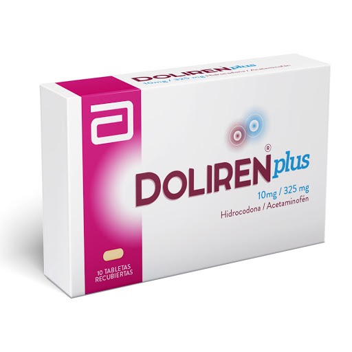 Doliren Plus Hidrocodona + Acetaminofén 10mg/325mg Abbott Caja x 10 Tabletas