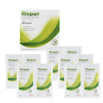 Riopan Magaldrato + Dimeticona 800mg/100mg Tecnofarma Caja x 10 Sobres  