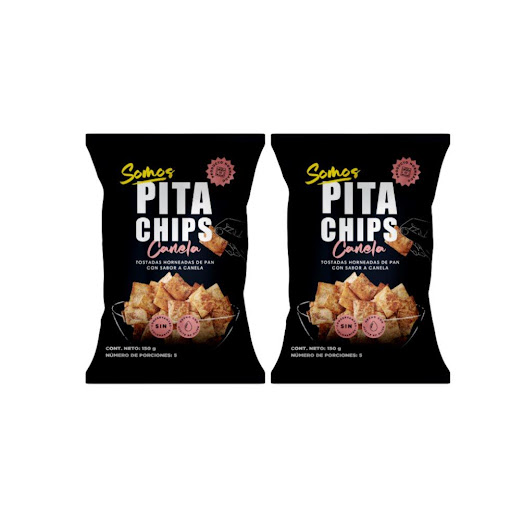 Pasaboca Somos pita chips grande sabor Canela x 150 gr Somos Pita Somos Pita Chips x 2 Pita Chips con sabor a Canela, son unas tostadas horneadas de pan pita con sabor a Canela, con una textura crocante y deliciosa.