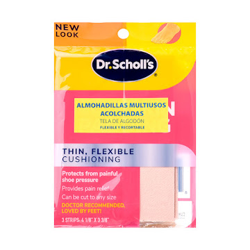 Almohadillas Multiusos   Dr Scholl´s Acolchadas en Tela de Algodón Caja x 3 tiras  