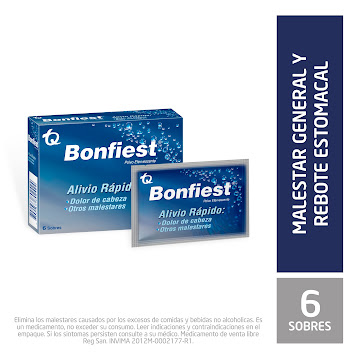 BONFIEST LUA SOBRES CAJA X6SOB. TQ ACIDO ACETILSALICÍLICO               