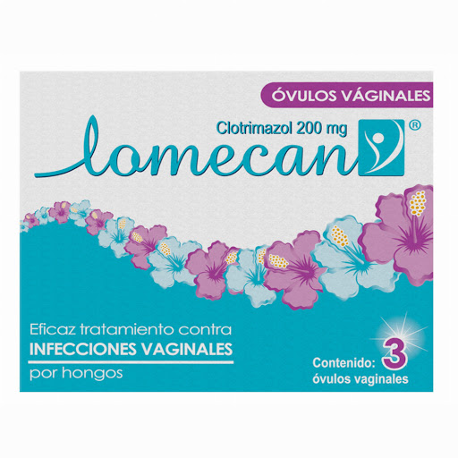 Lomecan Clotrimazol 200 mg Genomma x 3 Óvulos Vaginales