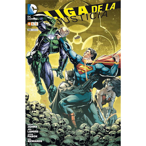 Liga De La Justicia No. 38 ECC Libro x 1 LIGA DE LA JUSTICIA NÚM. 38Geoff Johns y Jason Fabok siguen narrando la lucha contrarreloj de los héroes del Universo DC para contener el virus Amazo y cu-rar a los infectados. Además, la Liga de la J