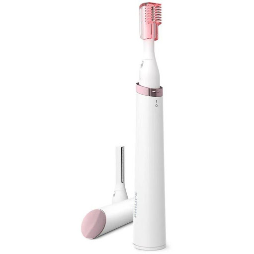 Recortador Electrico para Retoques Philips Philips Caja x 1 El Philips HP6389/00 es un recortador compacto tipo lápiz con dos cabezales y peines guía, ideal para retoques faciales y corporales precisos, suaves y sin irritación.