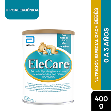 FÓRMULA INFANTIL ELECARE   HIPOALERGENICA 0-3 AÑOS X400G 