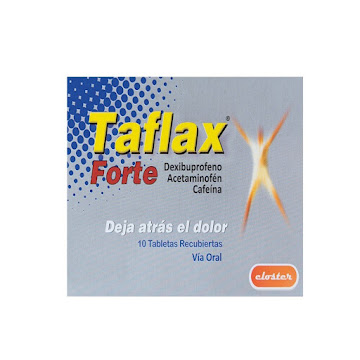 Taflax Forte Dexibuprofeno Acetaminofén + Cafeína 200mg/250mg/65mg Closter Caja x 10 Tabletas  
