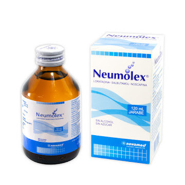 Neumolex Loratadina + Salbutamol + Noscapina 2mg/2.5mg/5mg Novamed Jarabe Frasco x 120 ml  