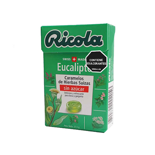 Dulces Ricola Eucalipto Sin Azúcar Caja x 27.5 gr