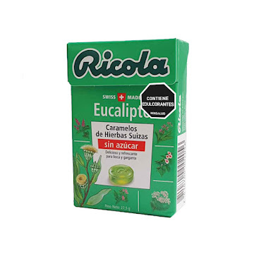 Dulces Ricola Eucalipto Sin Azúcar Caja x 27.5 gr  