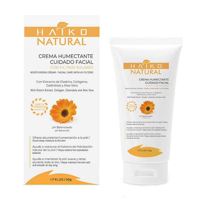 Crema Humectante Facial HAIKO NATURAL con Filtros Solares Caja x 50 ml  