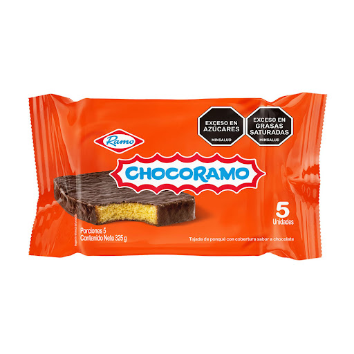 Ponqué Ramo Chocoramo 65g Paquete x 5 und