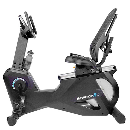 BICILETA RECUMBENT SPORTOP R60 SPORTOP Individual x 1 Con la bicicleta Recumbent R60 puede realizar ejercicio cardiovascular de forma cómoda y sin impacto en su espalda porque cuenta con un cómodo asiento y un espaldar ergonómico que se combinan para ofr