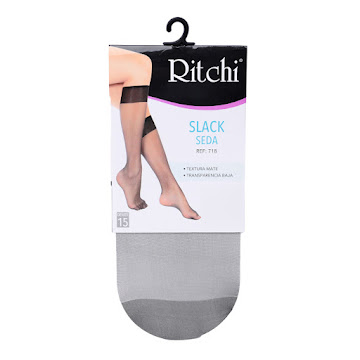 Medias Ritchi Slack Seda Fría Lycra Única Gris x 1 und  