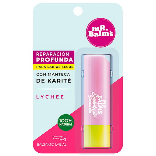Balsamo Mr Balms Labial Lychee Tubo x 4 g