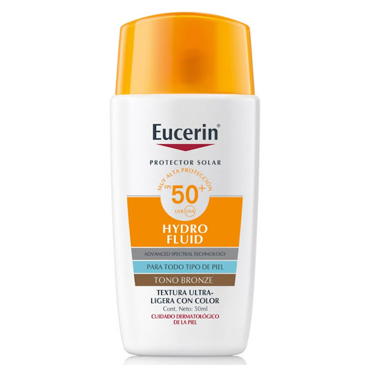 Protector Solar Eucerin Hydrofluid Tono Bronze Frasco x 50 ml