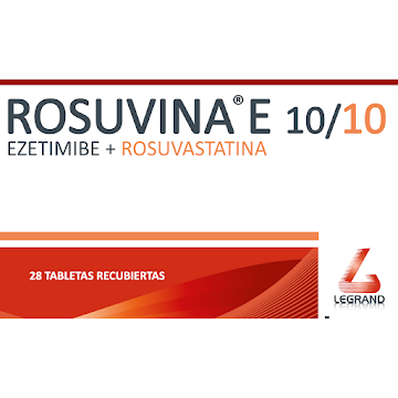Rosuvina Ezetimiba + Rosuvastatina 10mg/10 mg Legrand Caja x 28 Tabletas  