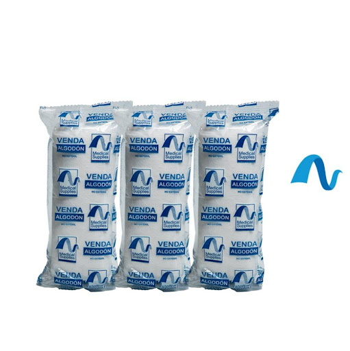 Venda de algodon de 5"x 5 Yardas Pte x 3 Medical Supplies  Pte x 3  x 3 Venda elaborada en algodón suave y absorbente, diseñada para brindar protección, compresión ligera y fijación de apósitos en procedimientos médicos y de primeros auxilios.