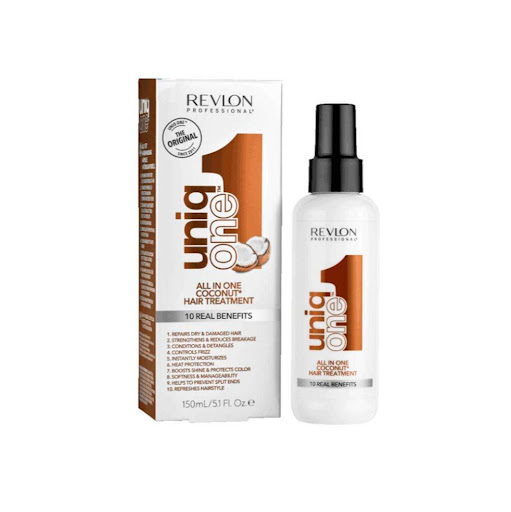 Tratamiento Capilar Revlon Uniq One Coco 10 Beneficios 150 ml revlon Unidad x Unidad Tratamiento capilar sin enjuague con aroma a coco que hidrata, repara y fortalece el cabello, aportando suavidad, brillo y control del frizz en un solo paso.