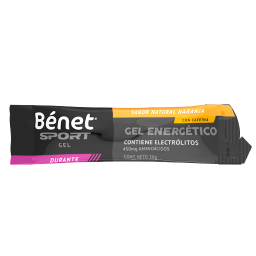 Gel Energético Benet Sport Naranja Cafeina x 30 gr