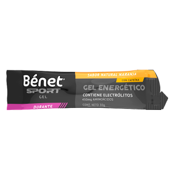 Gel Energético Benet Sport Naranja Cafeina x 30 gr  