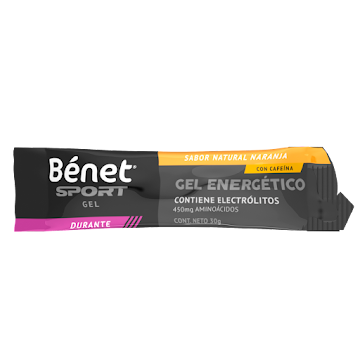Gel Energético Benet Sport Naranja Cafeina x 30 gr  