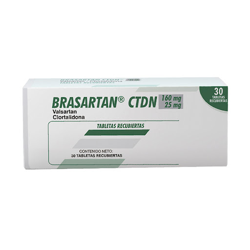 Brasartan CTDN Valsartán + Clortalidona 160mg/25mg Farma de Colombia Caja x 30 Tabletas