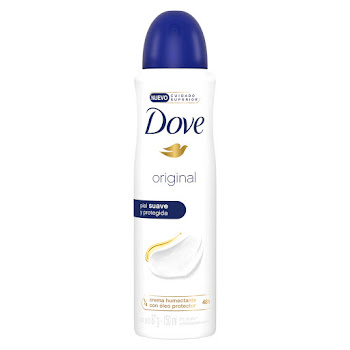 Desodorante Mujer Dove Original 48h Vitaminas E Y F Aerosol Frasco x 150 ml  