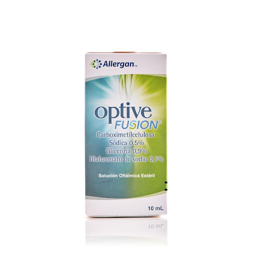 Optive Fusion Carboximetilcelulosa + Glicerina 0.9% Lágrimas Artificiales Abbvie Frasco x 10 ml  