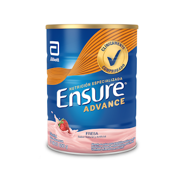 Ensure Advance Fresa Con Proteína + HMB Polvo x 850 gr  