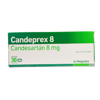 Candeprex Candesartán 8mg Megalabs Caja x 30 Tabletas  