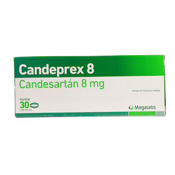 Candeprex Candesartán 8mg Megalabs Caja x 30 Tabletas  