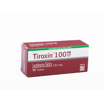 Tiroxín Levotiroxina Sódica 100 mcg Siegfried Caja x 50 Tabletas  
