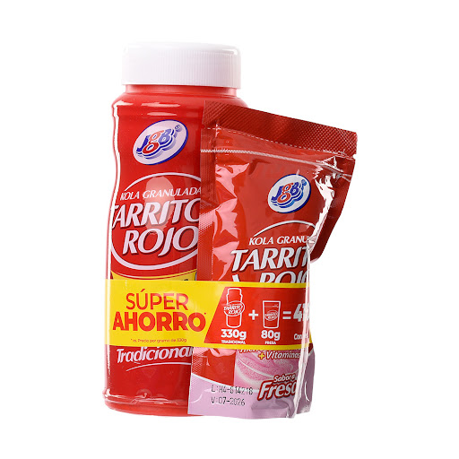 Tarrito Rojo Tradicional x 330 gr + Tarrito Rojo Kola Granulada JGB Paquete x 80 gr